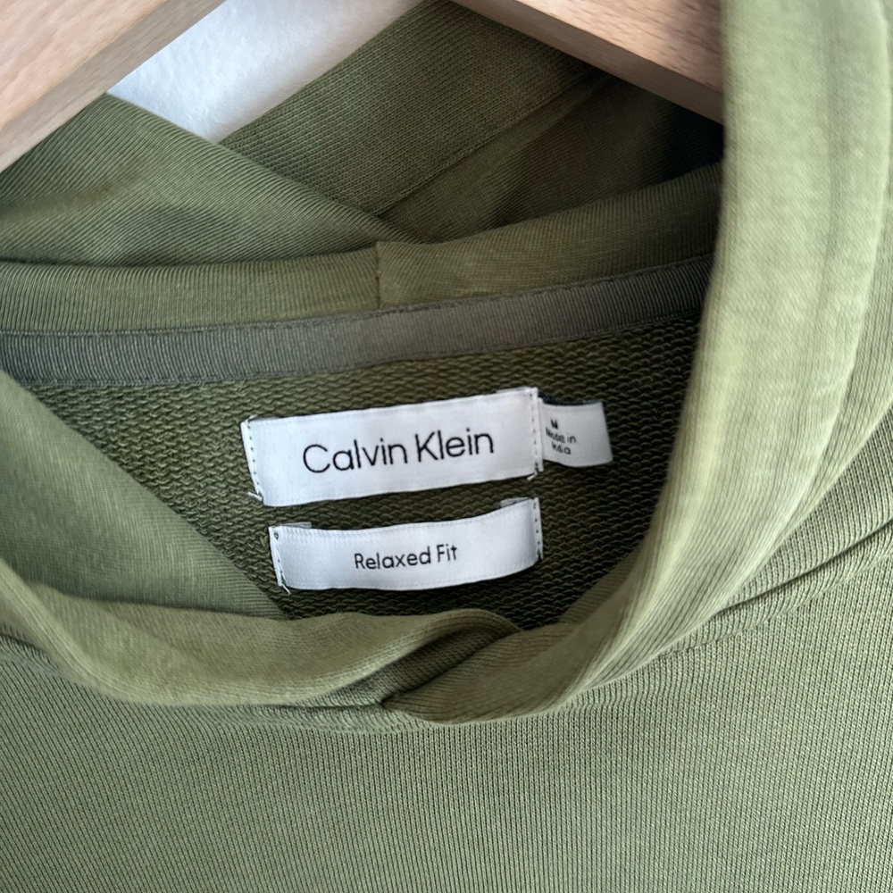 Calvin Klein Men's Olive Hoodie - Picture 3 of 4
